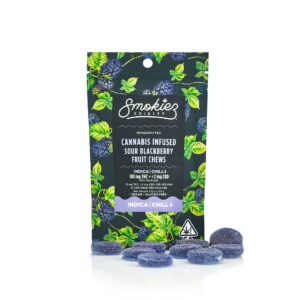 smokiez sour blackberry fruit chews